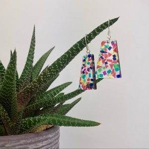 Handmade Confetti Resin Earrings